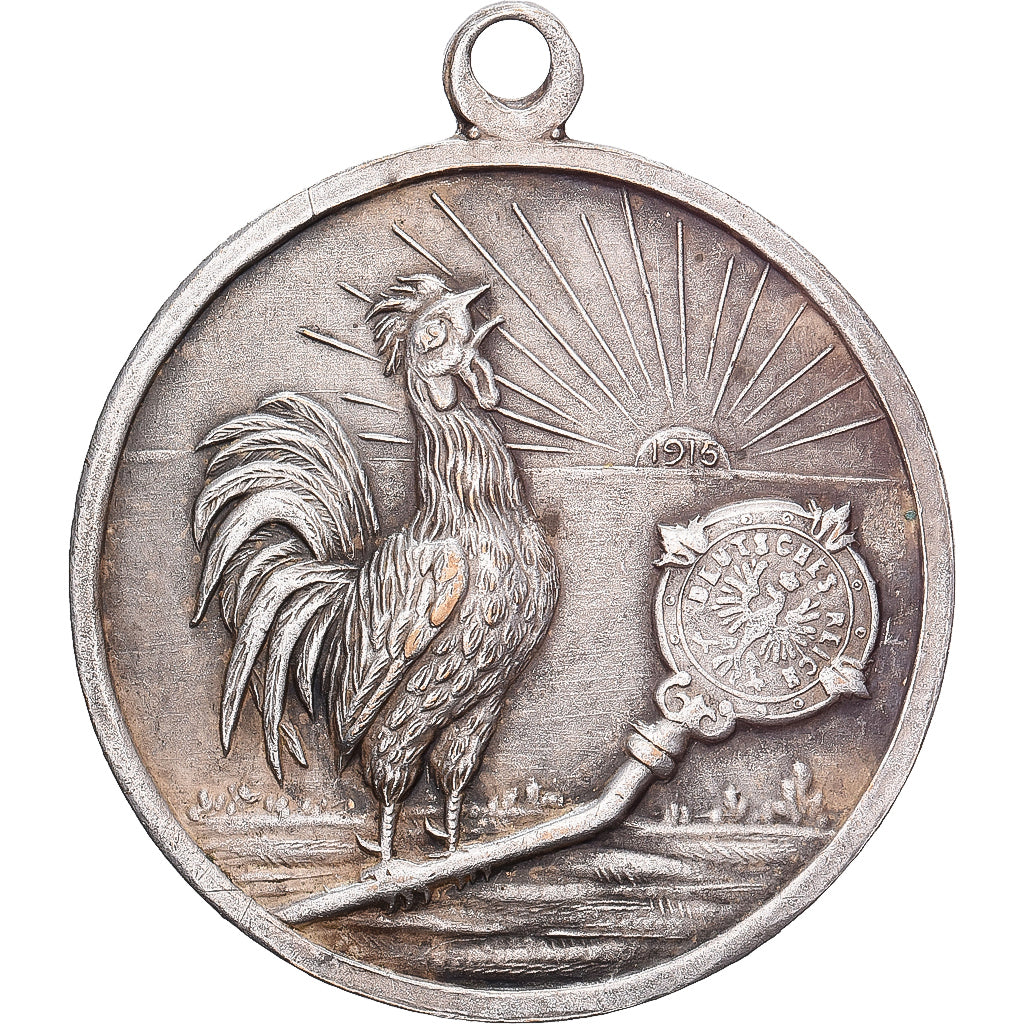 Frankrijk, Medaille, Bataille de Verdun, 1916, Silvered bronze, Fleury