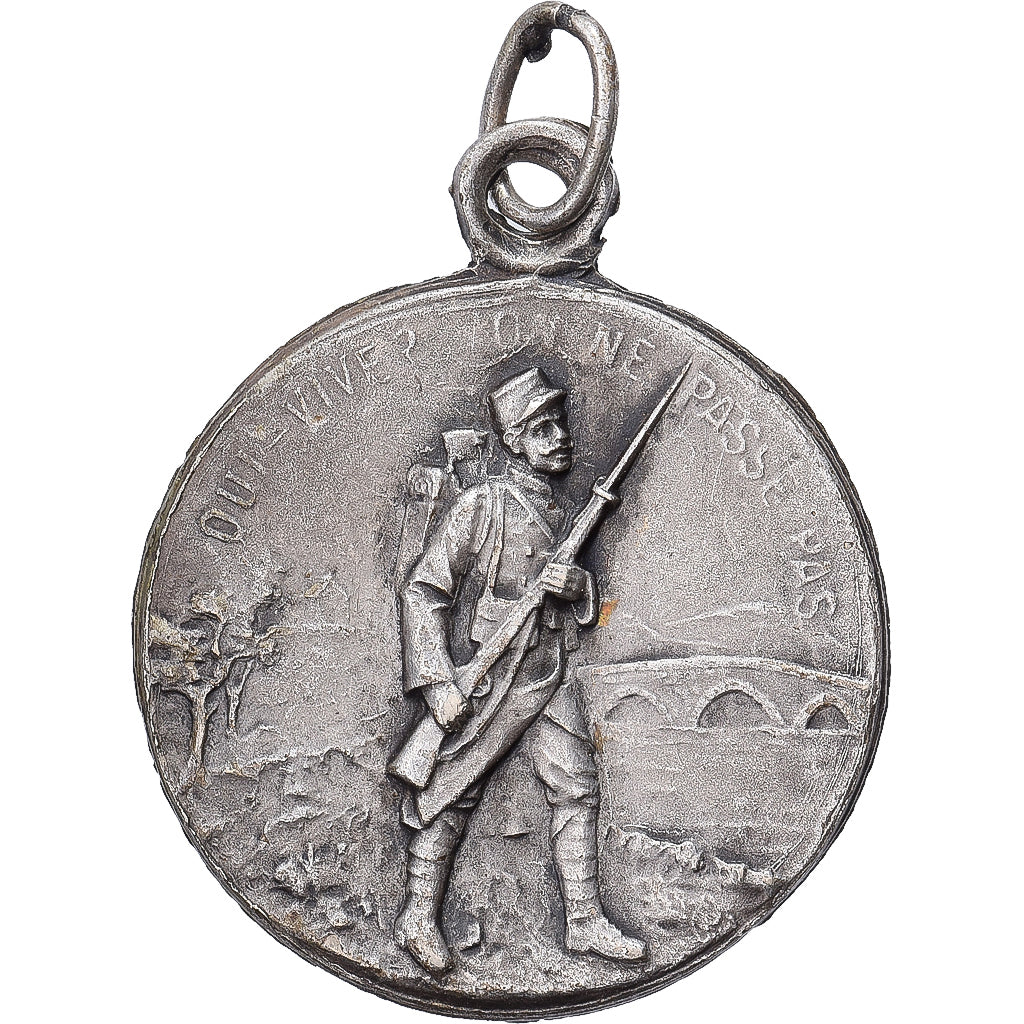 Frankrijk, Medaille, Honneur-Patrie, On ne passe pas, 1914-1917, Silvered