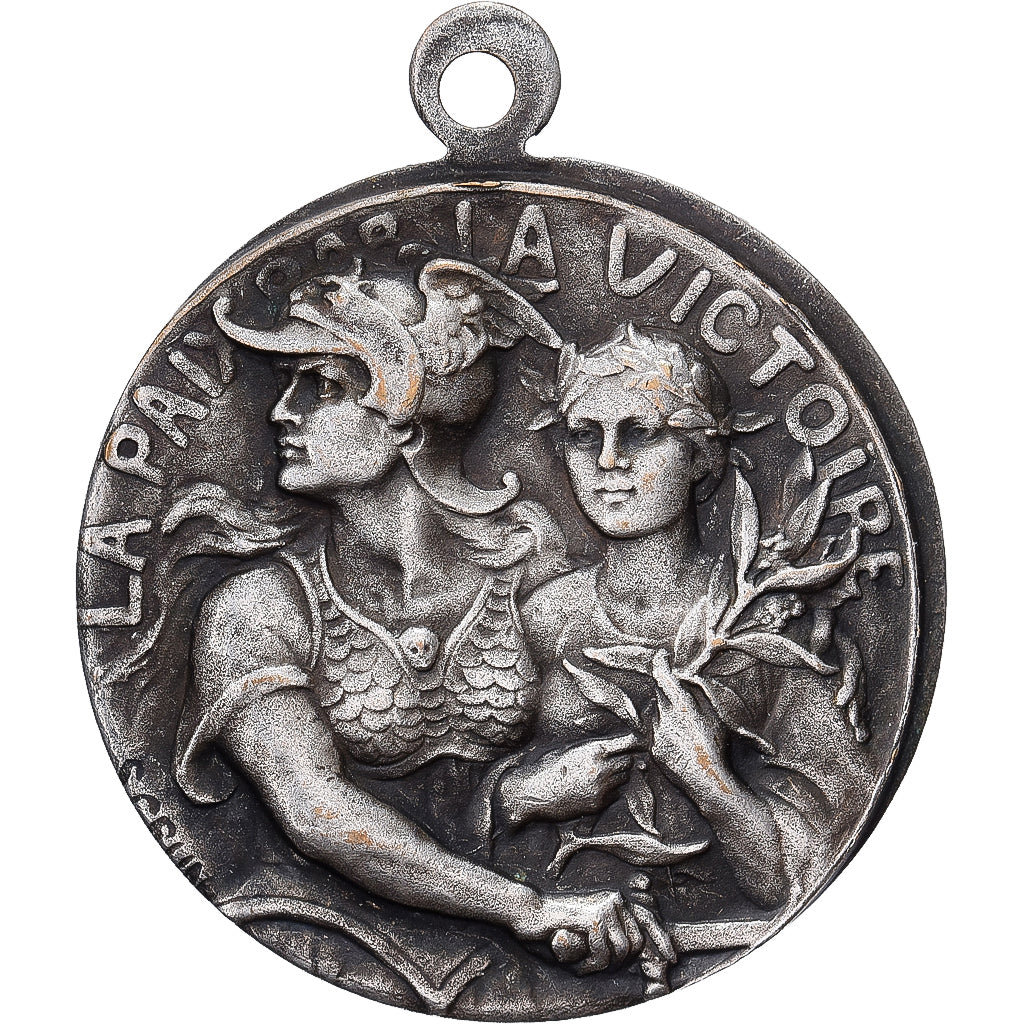 France, Medal, La Paix par la Victoire, Silvered bronze, Grun, AU(50-53)