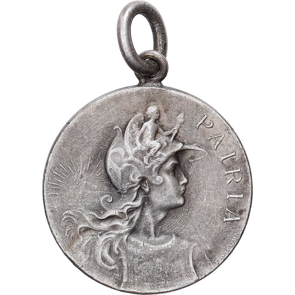 Francia, medaglia, Patria, Allons Enfants de la Patrie, Bronzo argentato