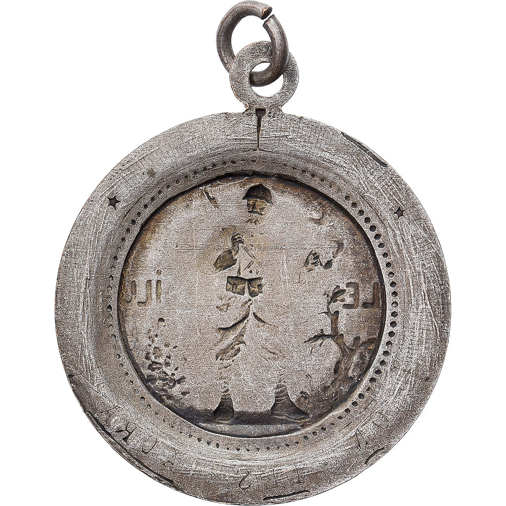 Francia, medaglia, Le Poilu, On les Aura, Bronzo argentato, BB+