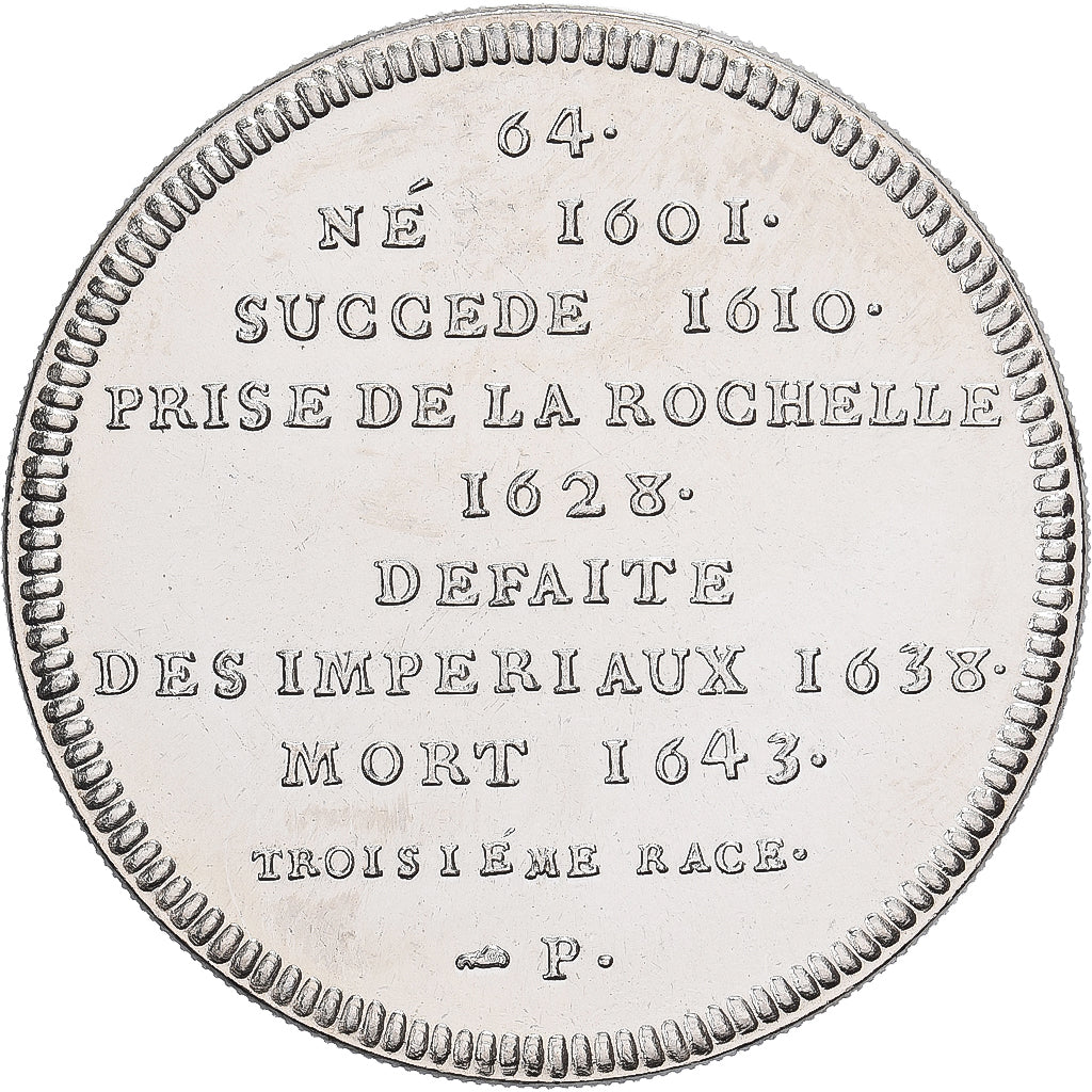 Francia, medaglia, Les rois de France, Louis XIII, Rame-nichel, SPL