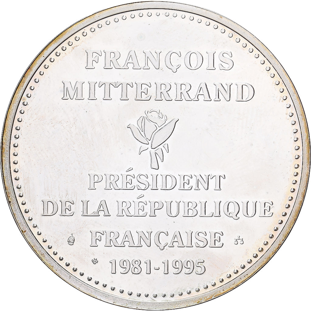 France, Medal, François Mitterrand, Président de la République, 1996, Silver