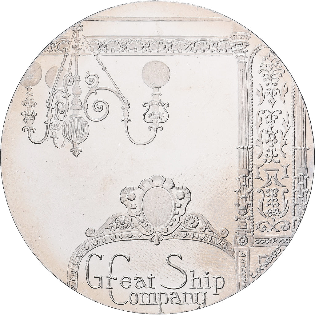 France, Medal, Les Grands Transatlantiques, Great Eastern, Copper-nickel, C.
