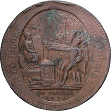 Frankrijk, Monneron de 5 Sols, 1792 / AN 4, Birmingham, Bronzen, FR+