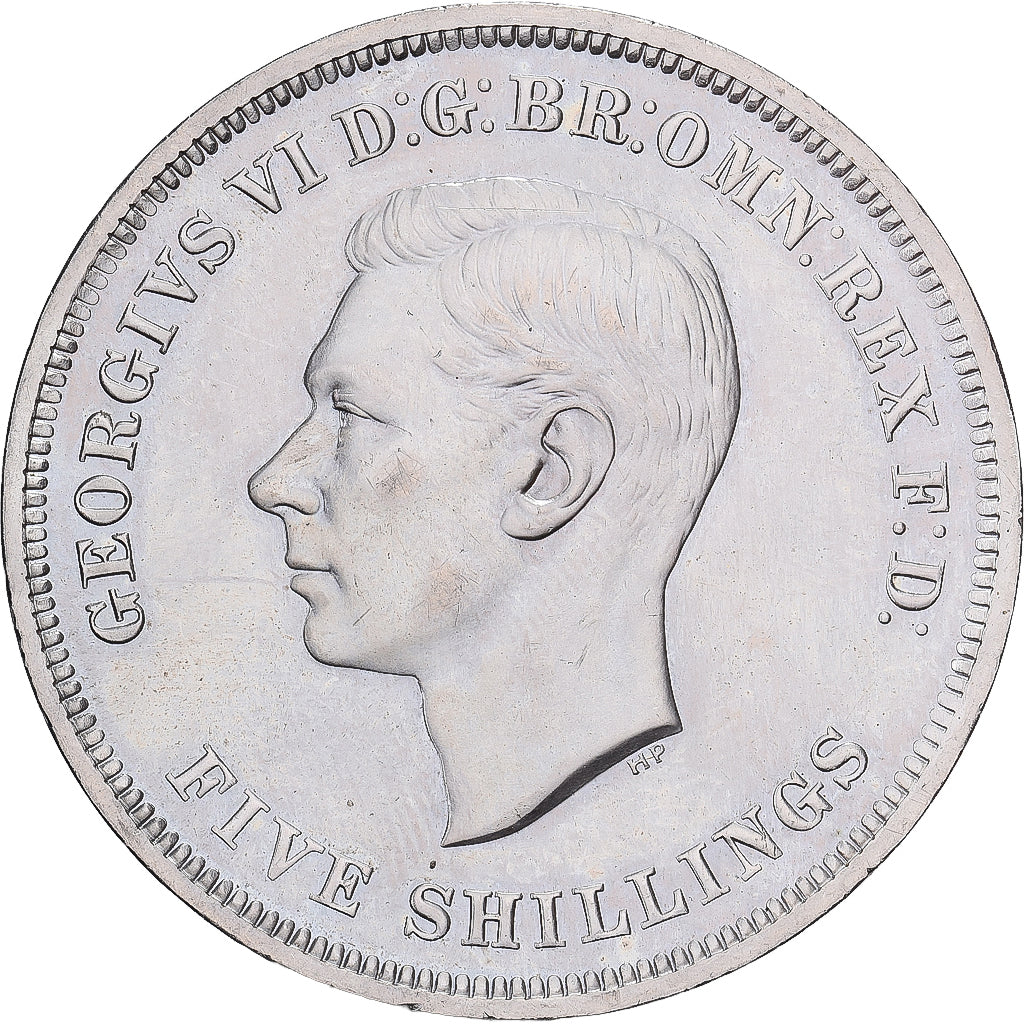 Gran Bretaña, George VI, 5 Shillings, 1951, Cobre - níquel, SC