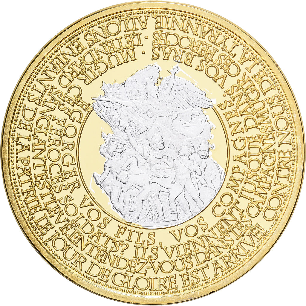 Francia, medalla, Les Piliers de la République, Egalité, 2016, Copper Gilt