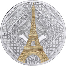 France, Medal, Paris - Monuments - Tour Eiffel, Copper Plated Silver, MS(65-70)