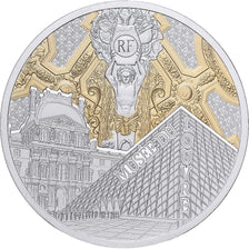 France, Medal, Musée du Louvre, Copper Plated Silver, MS(65-70)