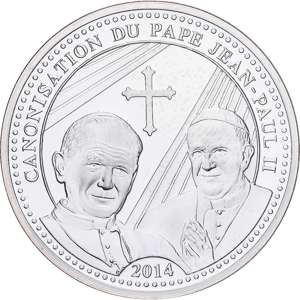 Francia, medalla, Canonisation de Jean Paul II, 2014, Plata, Prueba, FDC
