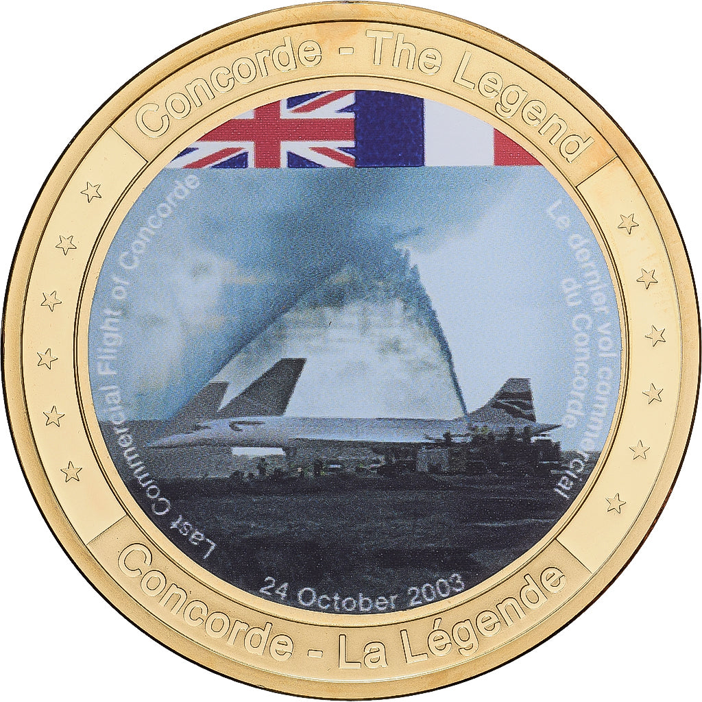 Francia, medalla, Concorde, La Légende, Copper Gilt, FDC