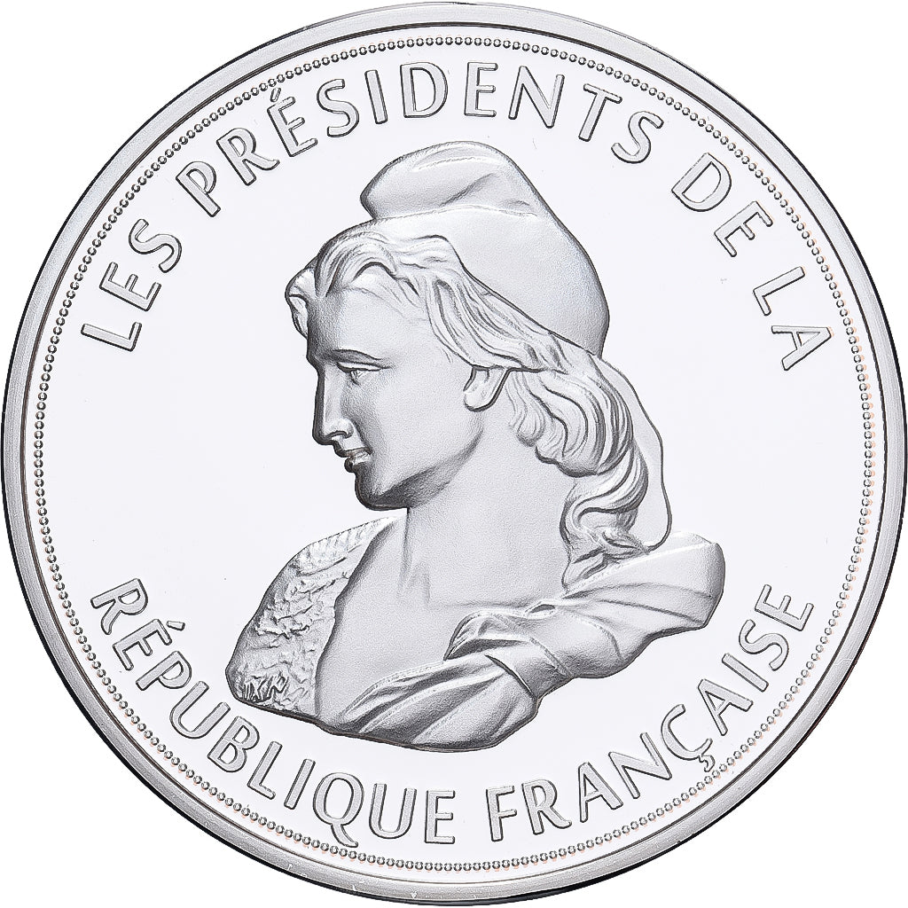 França, medalha, Les Présidents de la Vème République, Prata Cromada a