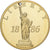 Stati Uniti, medaglia, Statue of Liberty, 125 Ans, Rame dorato, FDC