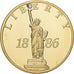 Stati Uniti, medaglia, Statue of Liberty, 125 Ans, Rame dorato, FDC