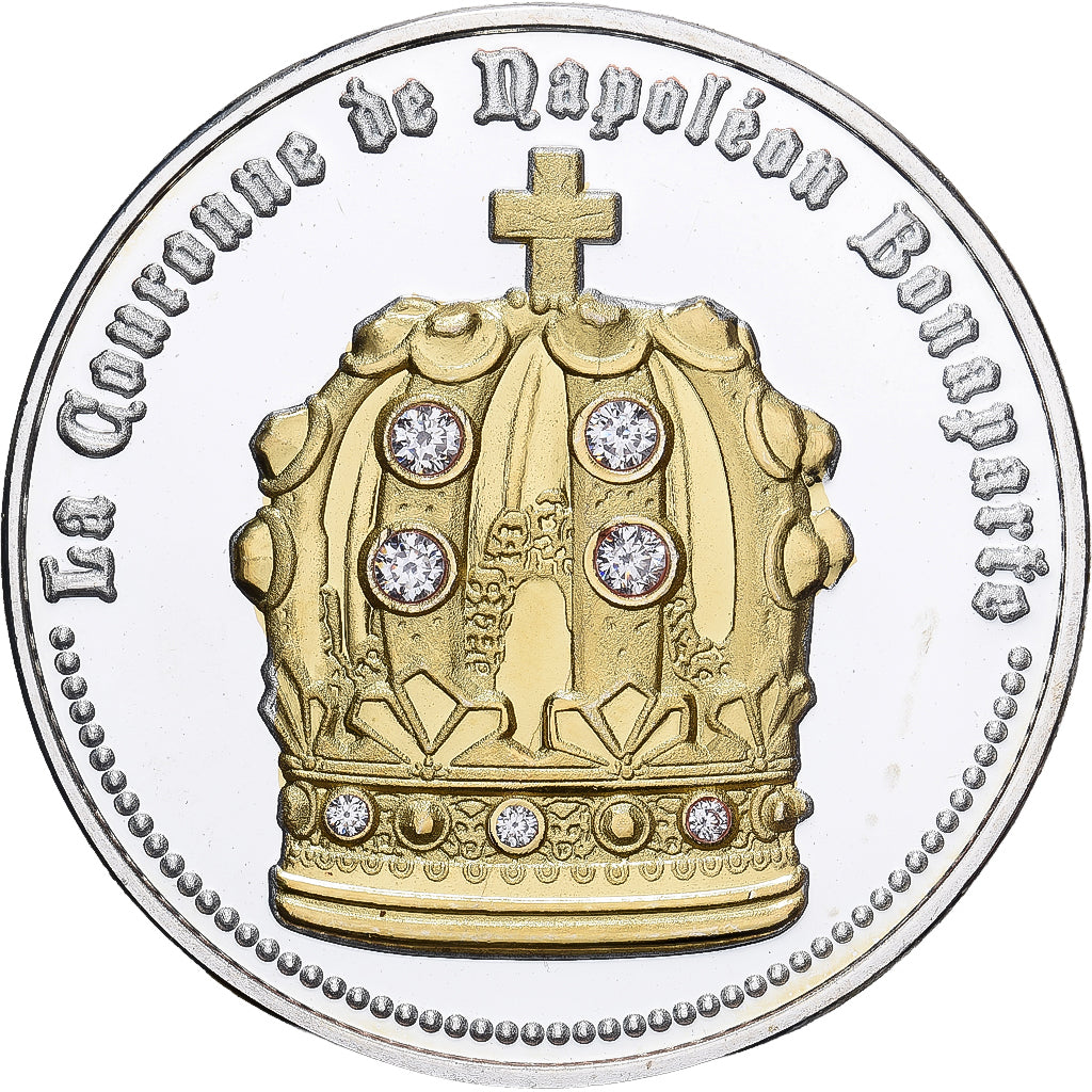 França, medalha, La Couronne de Napoléon Bonaparte, Prata Cromada a Cobre