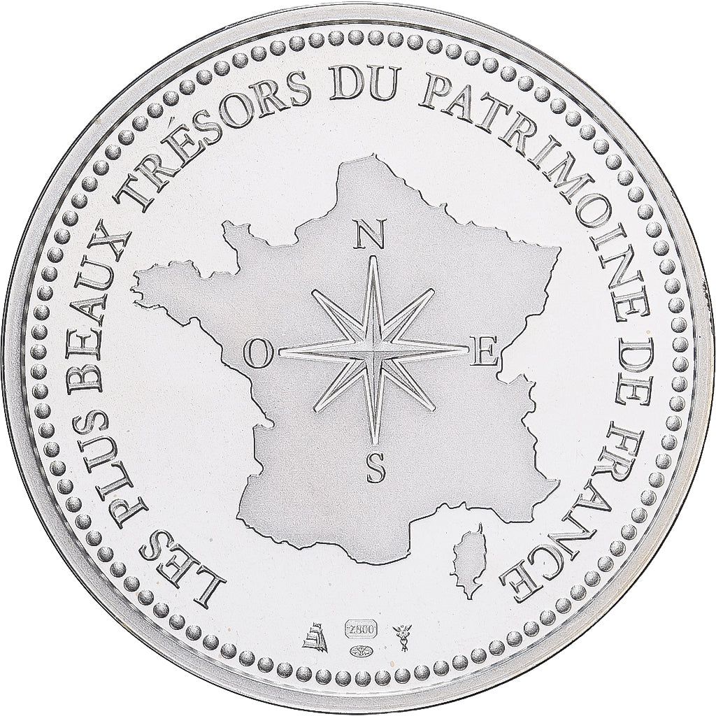 França, medalha, Pyramide du Louvres, Paris, Prata, MS(65-70)