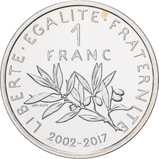 France, Medal, Coq, Fin du Cours Légal du Franc, Silver, MS(65-70)