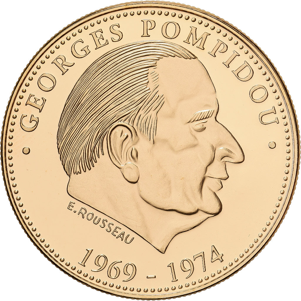 Francia, medaglia, Pompidou, Président de la République Française, Doratura