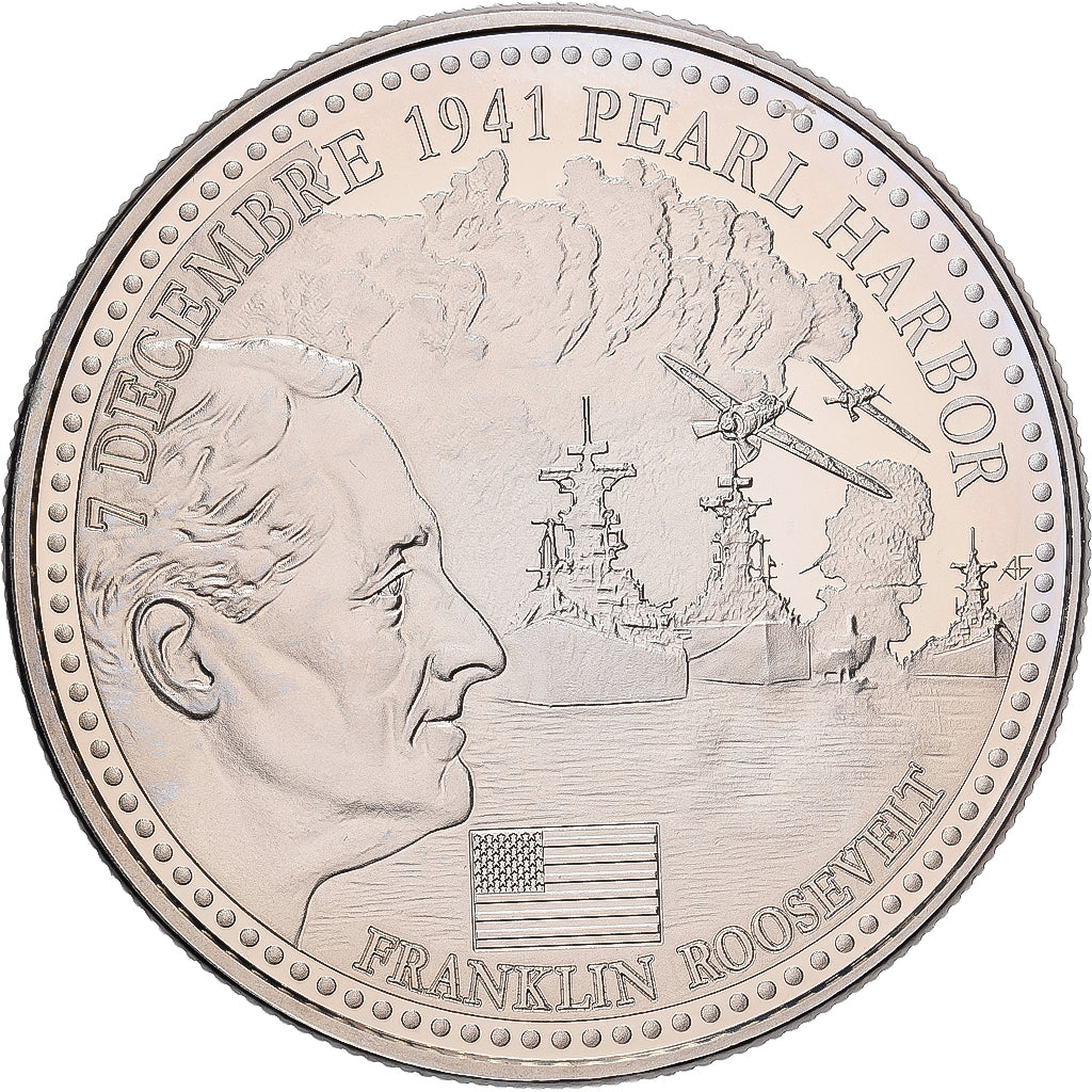 Francia, medaglia, Seconde Guerre Mondiale, Pearl Harbor, Rame-nichel, Jimenez