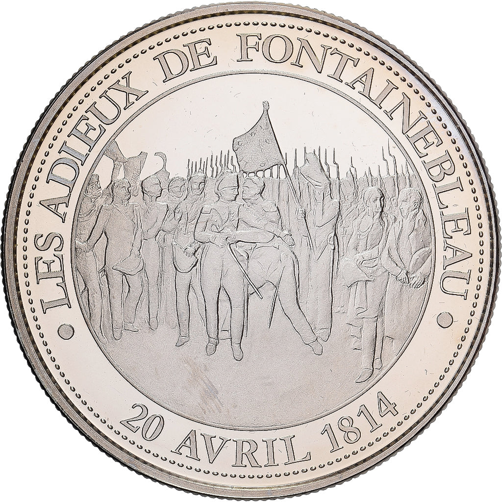 Francia, medaglia, Napoléon Ier, Adieux de Fontainebleau (1814), Rame-nichel