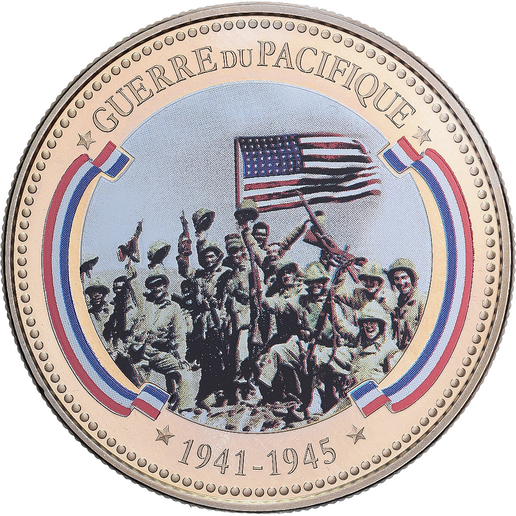 Francia, medaglia, Seconde Guerre Mondiale, Guerre du Pacifique, Rame-nichel