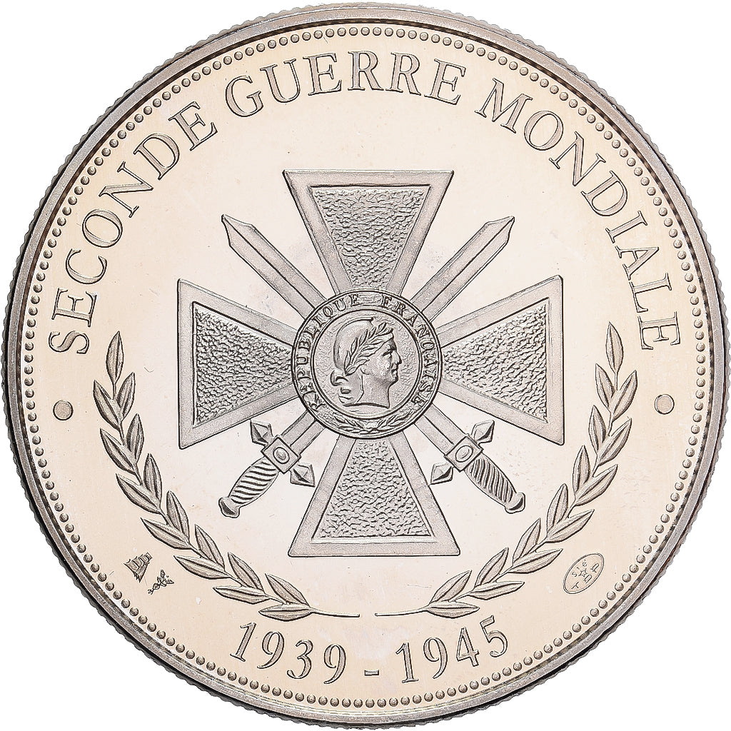 Francia, medaglia, Seconde Guerre Mondiale, Les Accords de Yalta, Rame-nichel