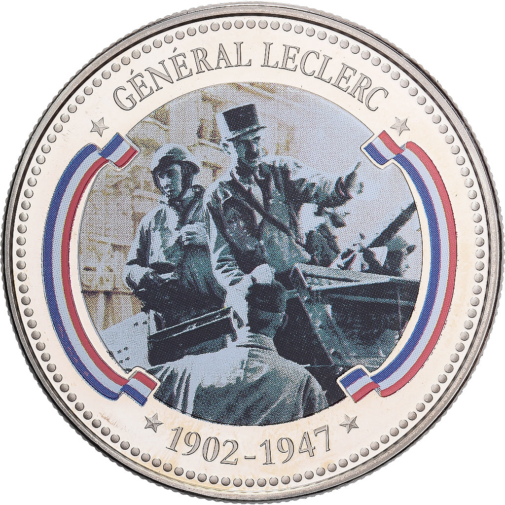 Francia, medaglia, Général Leclerc, Rame-nichel, FDC