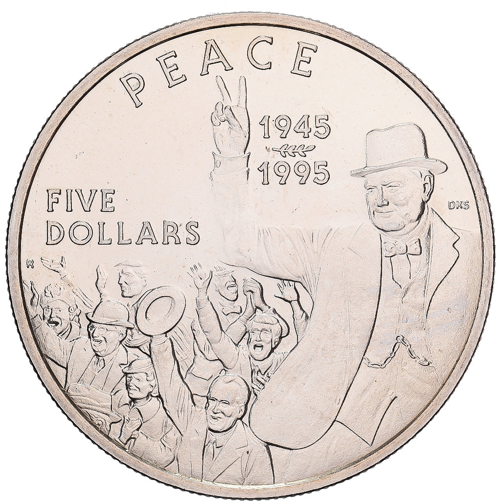 Marshall Islands, 5 Dollars, 1995, Copper-nickel, MS(64), KM:216