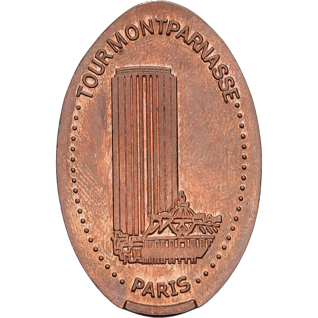 France, Elongated Coin, 75/ Paris - Tour Montparnasse, Cuivre, SUP