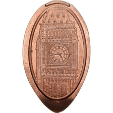 United Kingdom, Elongated Coin, BIG BEN, Copper, AU(55-58)