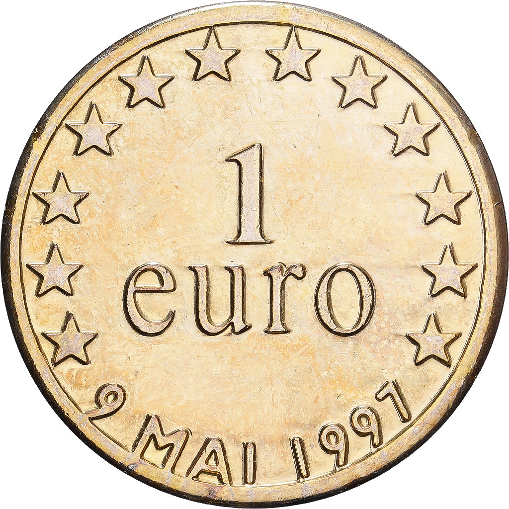 Francia, 1 Euro, Département de la Mayenne, 1997, Rame-nichel-alluminio
