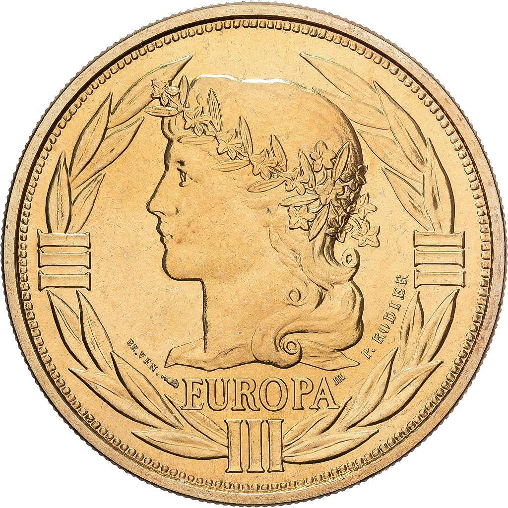 Francia, medaglia, Ecu Europa, Marianne, 1992, Doratura in rame-nichel, Rodier