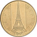 Francia, ficha, Paris - La Tour Eiffel, 2014, Rame-nichel-alluminio, MDP, SPL-