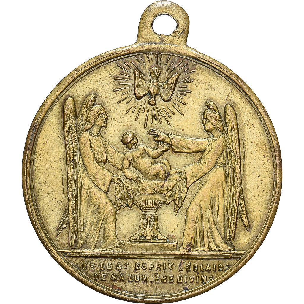 Francia, medaglia, Baptème de Napoléon Eugène Louis, 1856, Ottone, BB