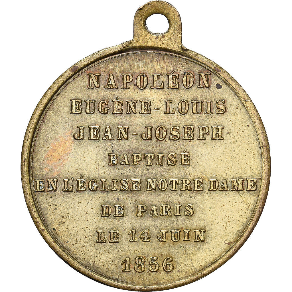 Francia, medaglia, Baptème de Napoléon Eugène Louis, 1856, Ottone, BB