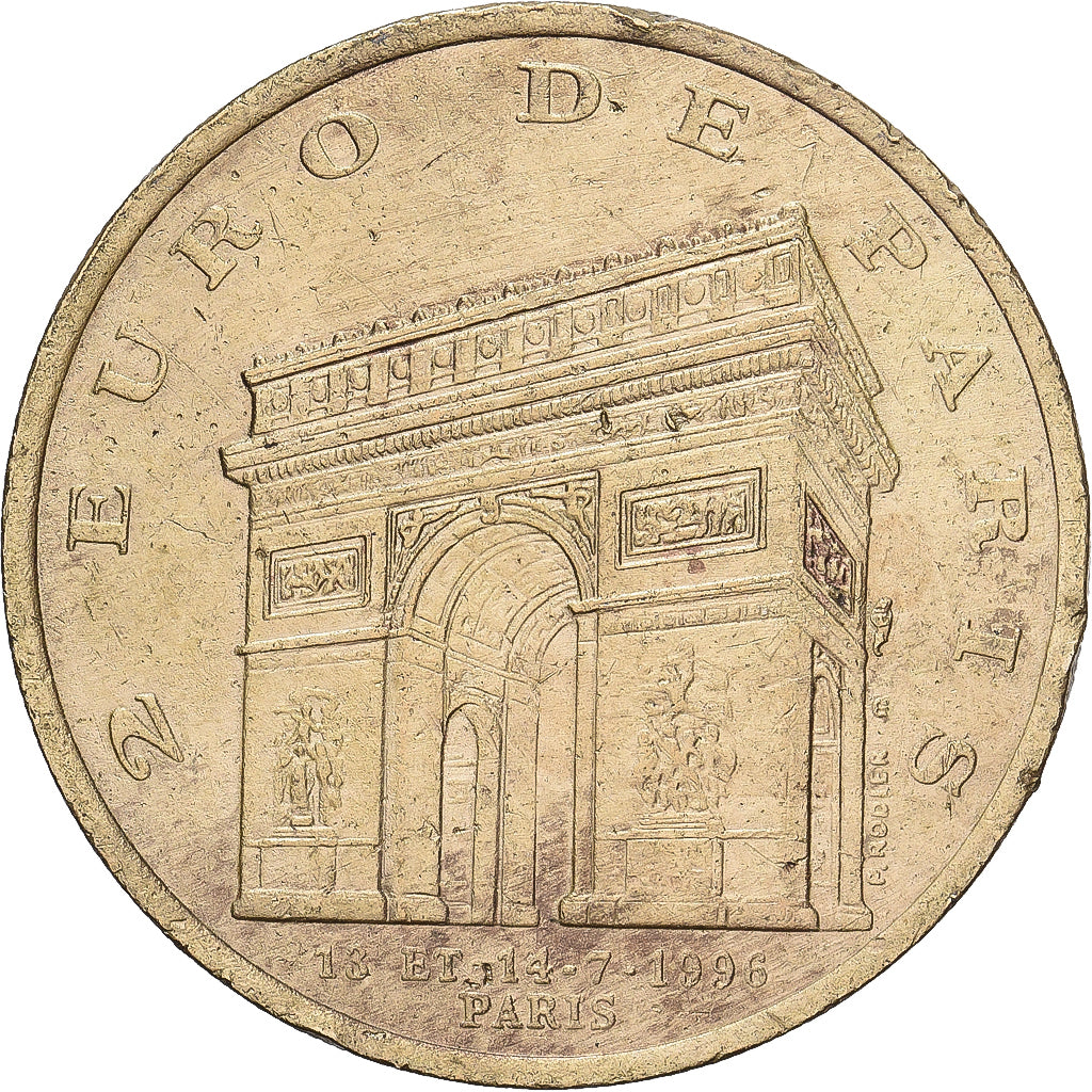 Francia, 2 Euro, 1996, Paris, Rame-nichel-alluminio, BB