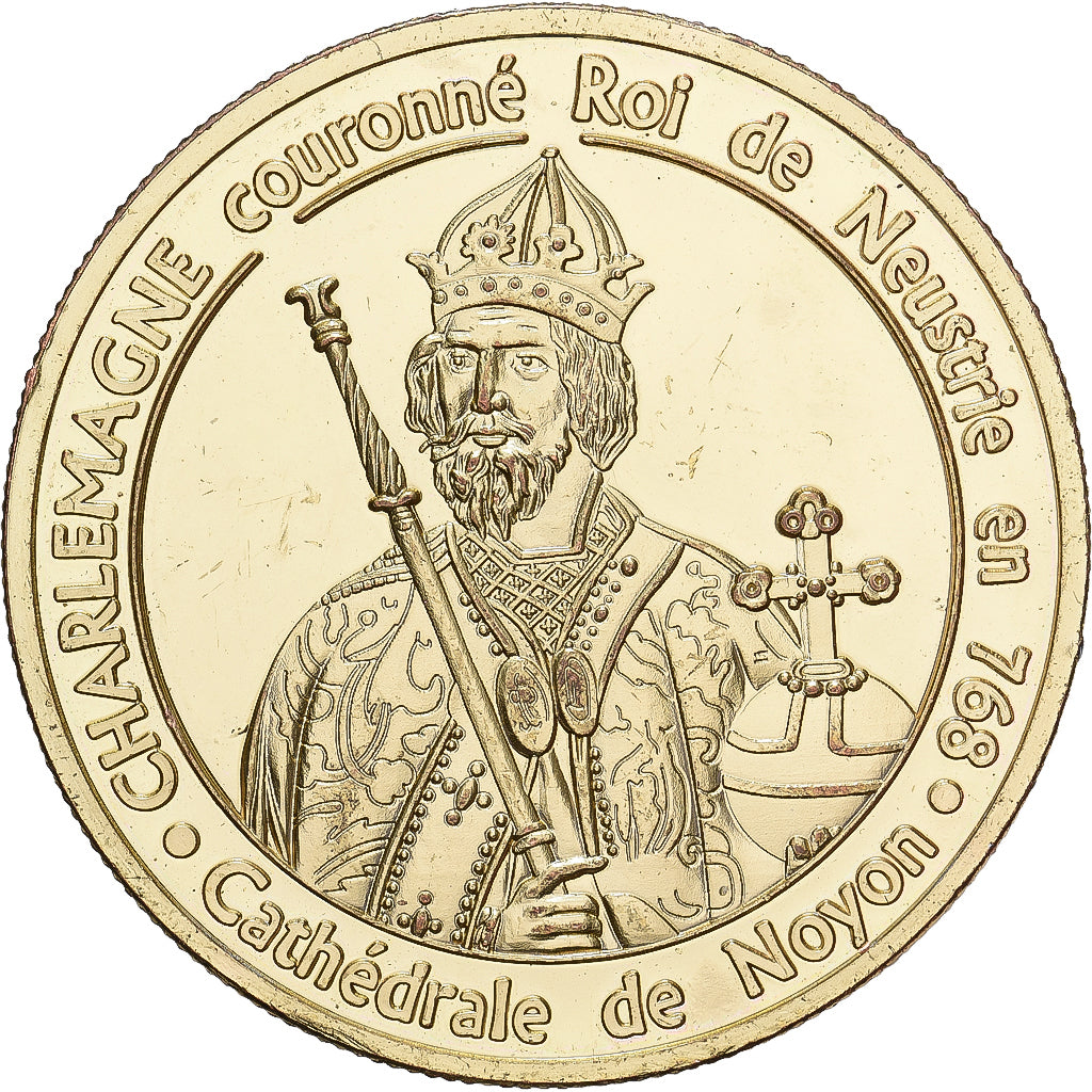 Francia, ficha, Cathédrale de Noyon, Charlemagne, Rame-nichel-alluminio, BB+