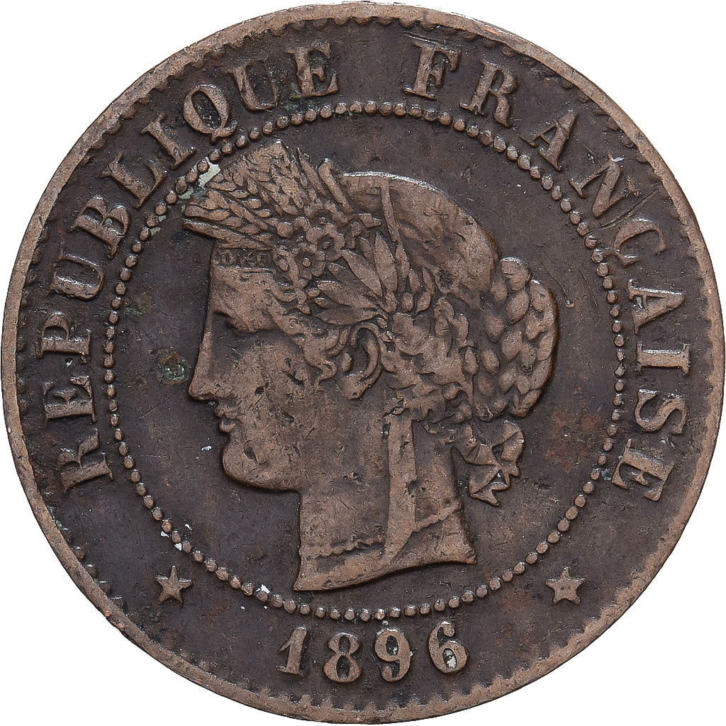 Frankrijk, 1 Centime, Cérès, 1896, Paris, Bronzen, ZF, Gadoury:88