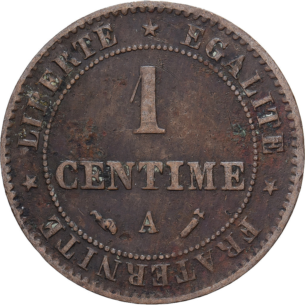 Frankrijk, 1 Centime, Cérès, 1896, Paris, Bronzen, ZF, Gadoury:88