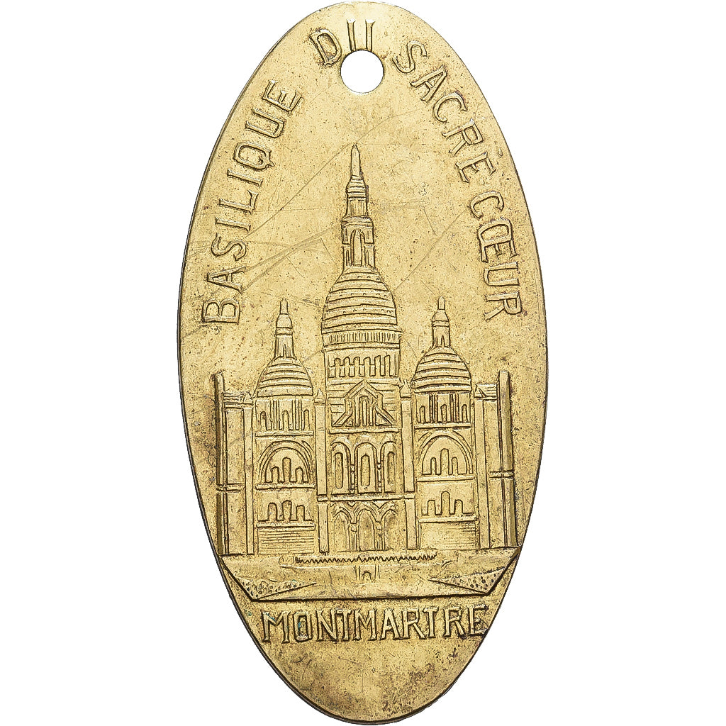 Frankrijk, Elongated Coin, Basilique du Sacré Coeur de Montmartre, Tin, ZF