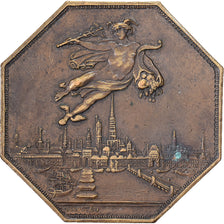 Francja, Token, Chambre de Commerce de Rouen, 1802, Brązowy, Lecomte, EF(40-45)