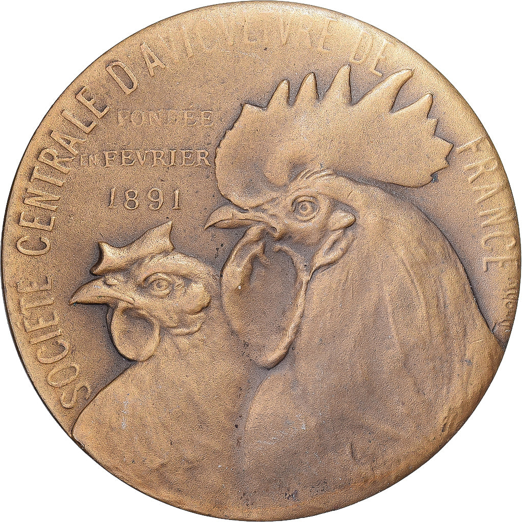 Francja, medal, Société Centrale d'Aviculture de France, 1891, Brązowy