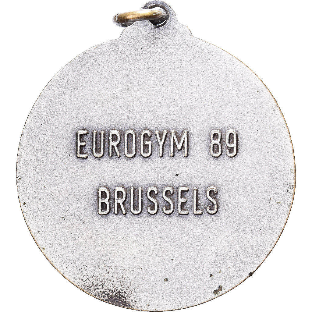 België, Medaille, Eurogym Brussels, 1989, Silvered bronze, ZF