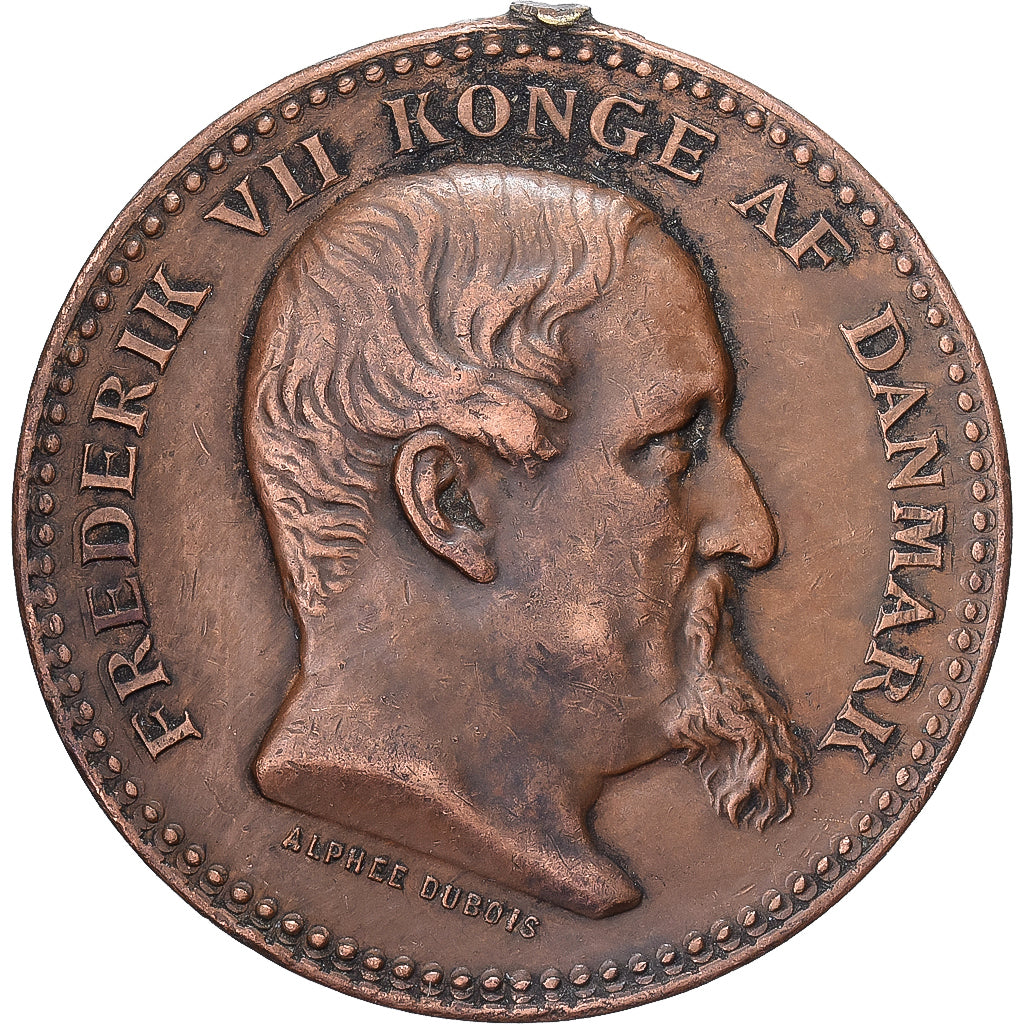 Danemark, Médaille, Frederik VII, For Deeltagelse I Kriegen, 1848-1850, Cuivre