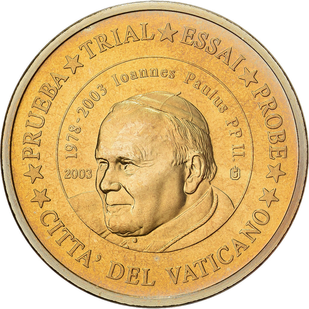 Vatican, Medal, 10 C, Essai-Trial Jean Paul II, 2003, Copper-Nickel Gilt