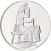 France, Medal, Les Premières Monnaies Frappées à Monaco, 1976, Silver