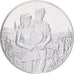 France, Medal, Tennis, Centenaire de Wimbledon, 1977, Silver, MS(65-70)