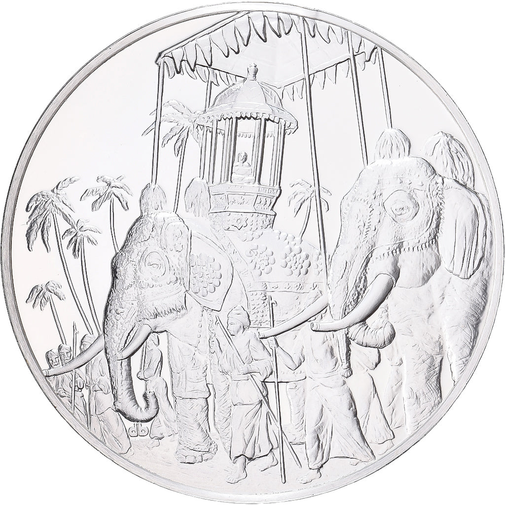 France, Medal, Traditions du Sri Lanka, 1977, Silver, MS(65-70)