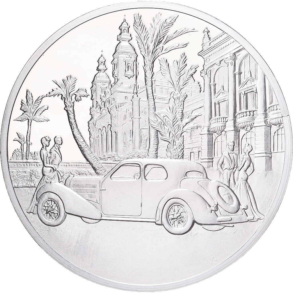 Monaco, Medal, Bugatti, Type 57C, Silver, MS(63)