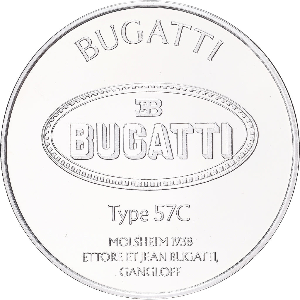 Monaco, Medal, Bugatti, Type 57C, Silver, MS(63)